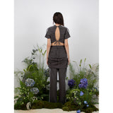 トラックシャーリングスカートパンツ / TRACK SHIRRING SKIRT PANTS - CHARCOAL