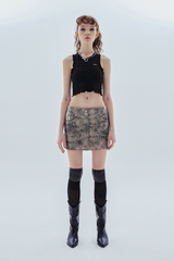 レーススリーブレストップ / lace sleeves_black