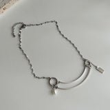 ボールドダブルバーユニークハンドメイドネックレス / dle Bold Double Bar Unique Handmade Necklace