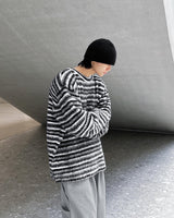 ストライプアンゴラニット / Striped Angora Knit