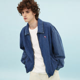 Dolphin embroidery denim jacket (6686417879158)