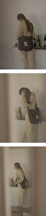 クロスビンテージキャンバスバッグ / Cross Vintage Canvas Bag - Brown