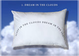 Photo lettering double-sided pillowcase / DREAM IN THE CLOUDS