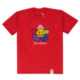 [UNISEX] Rainbow Flower White Clip Short Sleeve Tee_7color (6567254818934)