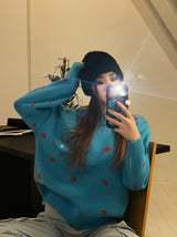 [SALE] blue flower knit