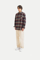ミッドナイトワインチェックシャツ/Midnight Wine Check Shirt S110 Burgundy