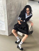 巨大プリーツミディスカート