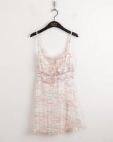 カエルレタリングストラップスリーブレスミニワンピース/ Karel lettering string sleeveless mini dress
