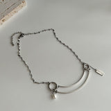 ボールドダブルバーユニークハンドメイドネックレス / dle Bold Double Bar Unique Handmade Necklace