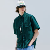 2ND タイプトラッカーナイロンシャツ / 2ND TYPE TRUCKER NYLON SHIRT DARK GREEN