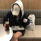 [BELLIDE MADE] ツートーンウールボクシーフードジップアップ