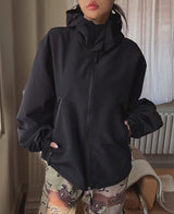 (UNISEX) ハイネックフードウィンドジャケット