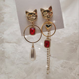 メルビーザキャットシリーズ - パーティークイーンピアス / Melbie The Cat Series - Red Party Queen Piercing
