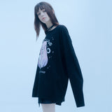 ポストへルガールTシャツ/0 2 post hell girl t-shirt - BLACK