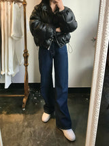 ワイドフィットデニムパンツ / WIDE FIT DARK BLUE DENIM PANTS [17789]