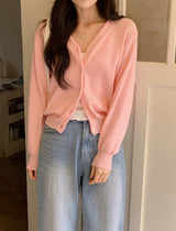 【SHOPPERMADE】ケーキVネックニットカーディガン(5color)