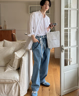 ヘビー ラップ デニムパンツ / Heavy wrap denim pants (2 color)