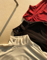 [Plan-Made] Thumb Slit High Neck T-Shirt (6595755573366)