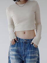 リブカットTシャツ/Rib Cut T-shirt (2color)