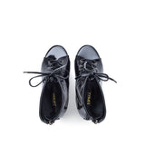 Patent Lace-Up open Toe Heel(Black)