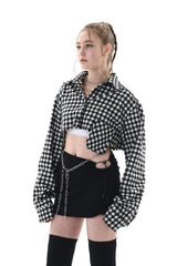 カットアウトミニスカート/CUT OUT MINI SKIRT
