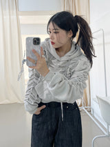 ナッピングシャーリングクロップドフーディ / Napping Shirring Cropped Hoodie