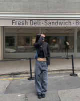 (Unisex)ピグメントデニムパンツ
