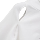 カットアウトロゴクロップフーディー / 223 CUT OUT LOGO CROP HOODIE - WHITE