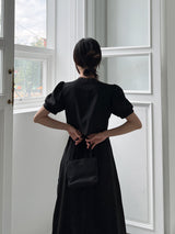 ツリーラップクロップブラウス/Tree Wrap Crop Blouse (2color)