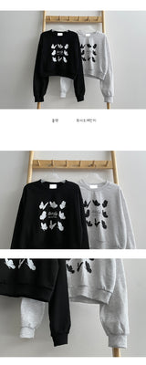 バタフライバンクロップドスウェットシャツ/Butterfly Van Cropped Sweatshirt