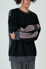 ノベルティエルボーカットスウェットシャツT61/Novelty Elbow-Cut Sweatshirt T61 Black