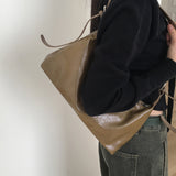 Rait leather baguette shoulder bag