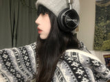 イグルーフードロングニットウェア / Igloo hooded long knitwear