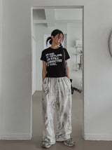 スチールユーレタリングクロップ半袖