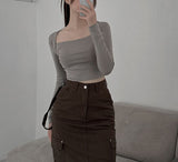 Bolero long sleeve crop T (3 colors)