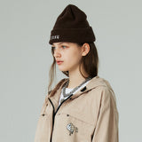 シグネチャーレタリングビーニー /SIGNATURE LETTERING BEANIE-BROWN