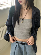 コンチュンヴィンテージリネンバクシーチェックシャツ