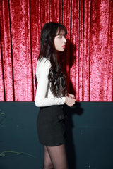 アンフッテッドオープンショルダークロップTシャツ / TOP(6167) Unfooted Open Shoulder Crop Tee
