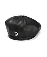フェイクレザーベレット/ fake leather beret (4435430244470)