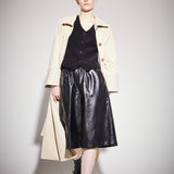 レザーバルミューダハーフパンツ / Leather bermuda shorts black