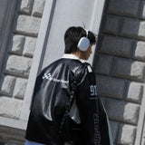90S Biker Leather Jacket (2color)
