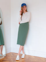 CHECK MIDI SKIRT_GREEN (6580081033334)