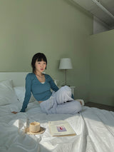 ディープVネックTシャツ / Deep V-neck T-shirt (3color)