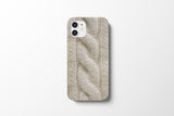 (01 Ivory) Twisted Knitted matte phone case