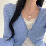 Heart pong bear necklace (6657686863990)