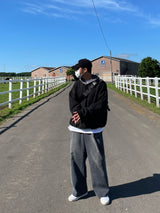 カバーツートンルーズフィットフーディ―/COVER TWO TONE LOOSEFIT HOODY