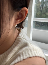 [92.5silver] dot pearl earrings