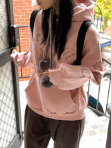 [Brushed lining] Restin overfit hooded t-shirt