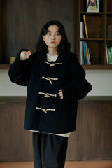 ハーフダッフルコート/unisex half duffle coat black