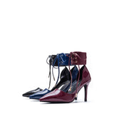 Ankle Point Stiletto Heel(Black)